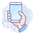 hand holding smartphone