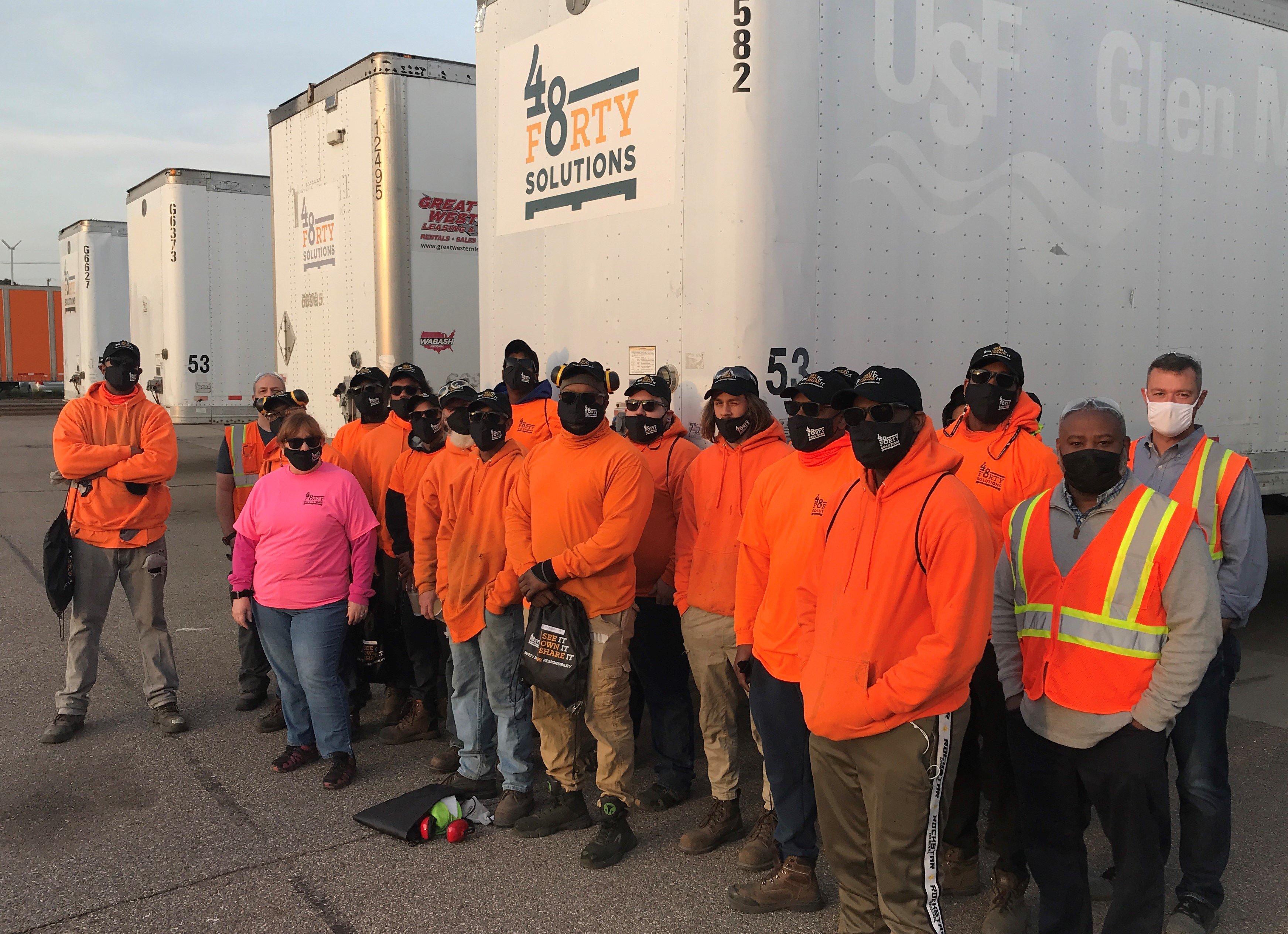 The Livonia, MI team gathered for a safety discussion and lunch.