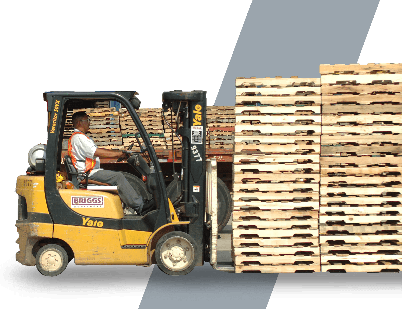 Forklift in yard 15